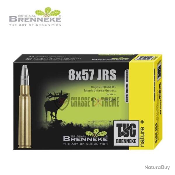 20 Munitions BRENNEKE TUG Nature 150gr Cal 8x57 JRS