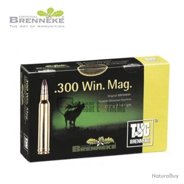 20 Munitions BRENNEKE TUG 181gr Cal 300 Win Mag