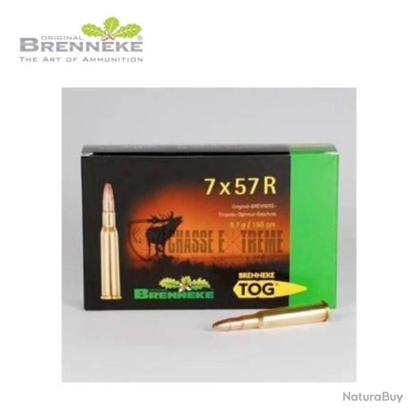 20 Munitions BRENNEKE TOG 150gr Cal 7x57R