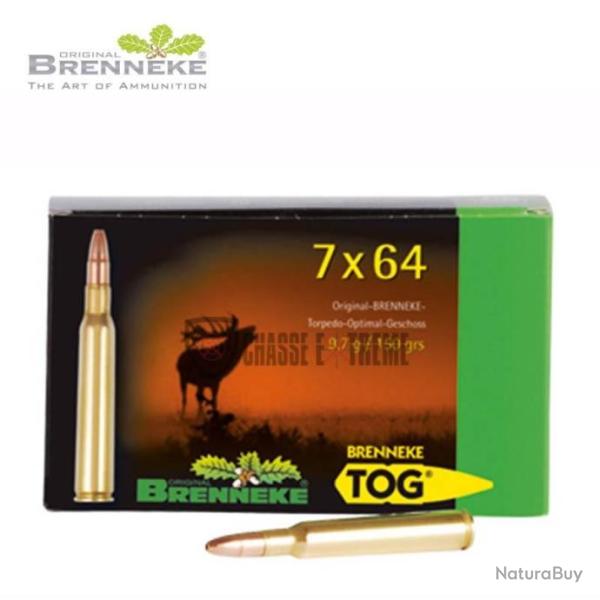 20 Munitions BRENNEKE TOG 150gr Cal 7x64