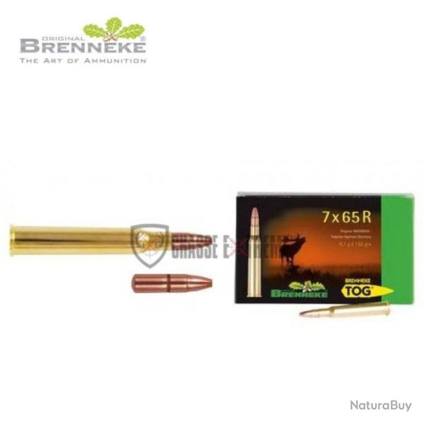 20 Munitions BRENNEKE TOG 150gr Cal 7x65R