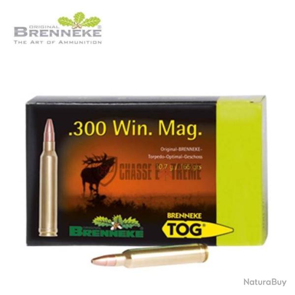 20 Munitions BRENNEKE TOG 165gr Cal 300 Win Mag