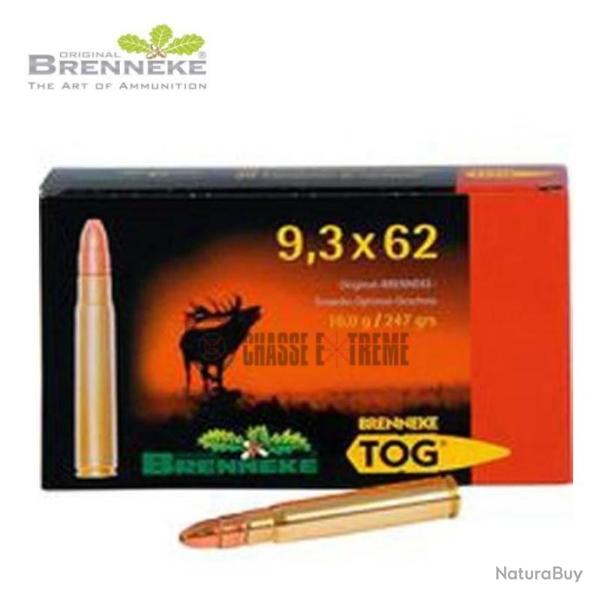 20 Munitions BRENNEKE TOG 247gr Cal 9,3x62