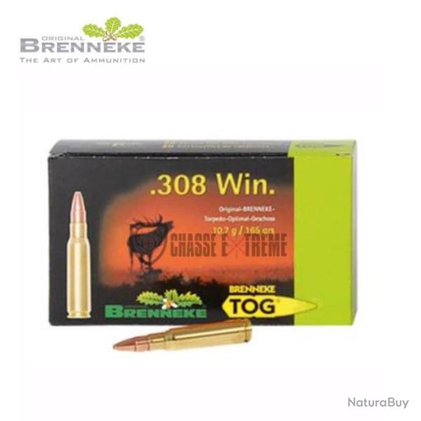 20 Munitions BRENNEKE TOG 165gr Cal 308 Win
