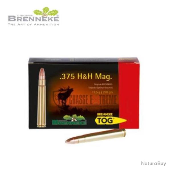 20 Munitions BRENNEKE TOG 270gr Cal 375 H&H
