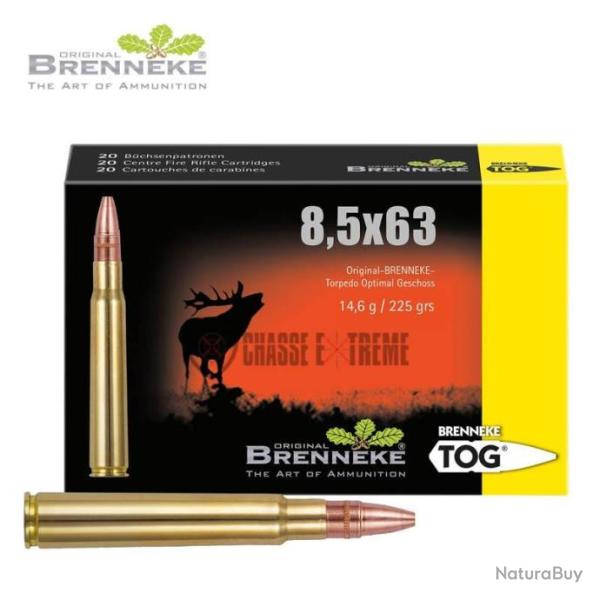 20 Munitions BRENNEKE TOG 225gr Cal 8,5X63