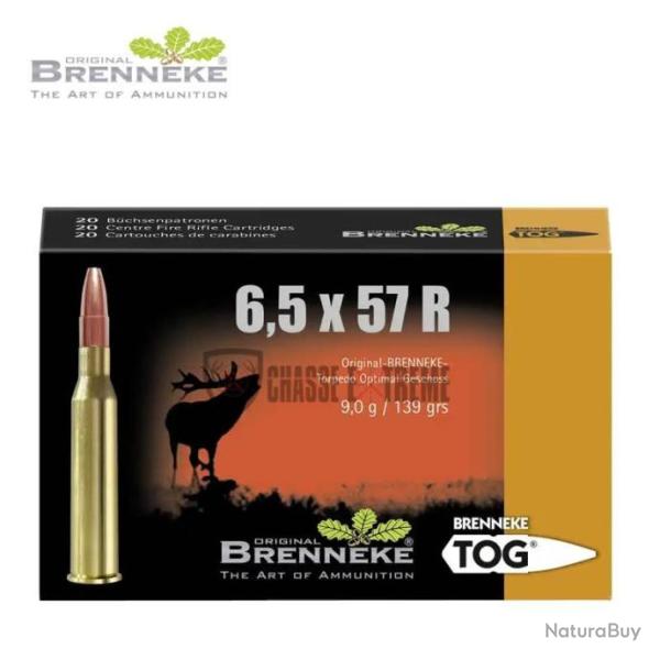 20 Munitions BRENNEKE TOG 139gr Cal 6,5X57R