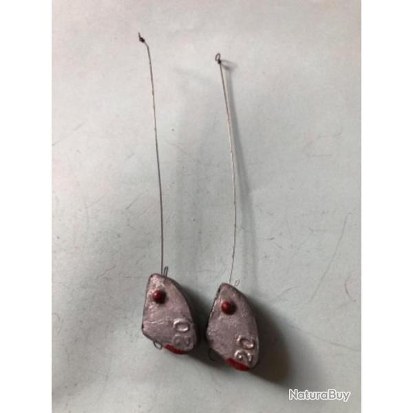 2 plomb lancer bateau avec avan�on 20 gr d�montable p�che carnassier lemer