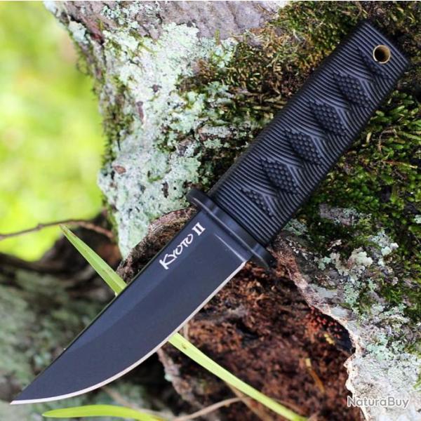Couteau Cold Steel Kyoto II Black Lame Acier 8Cr13MoV Black Manche Kray-Ex Etui Secure-Ex CS17DBBKBK