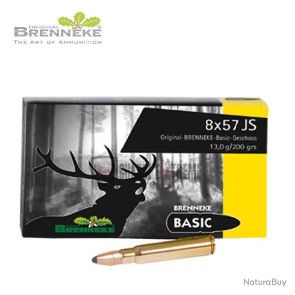 20 Munitions BRENNEKE BASIC 200gr Cal 8x57JRS