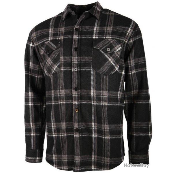 Chemise polaire � carreaux noire Treeland