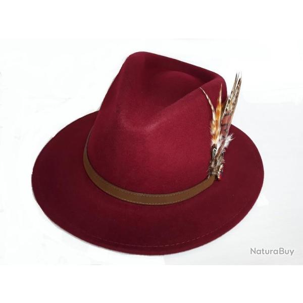 CHAPEAU FEUTRE BORDEAUX ALAN PAINE TL