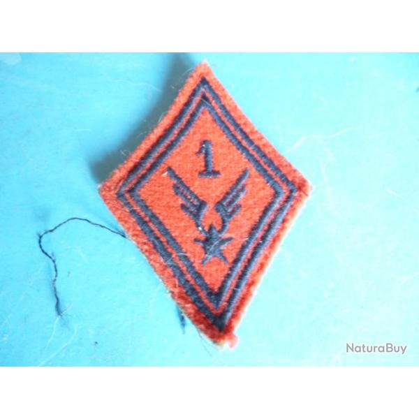 INSIGNE TISSU  ROUGE LOSANGE 1 AILE ET ETOILE