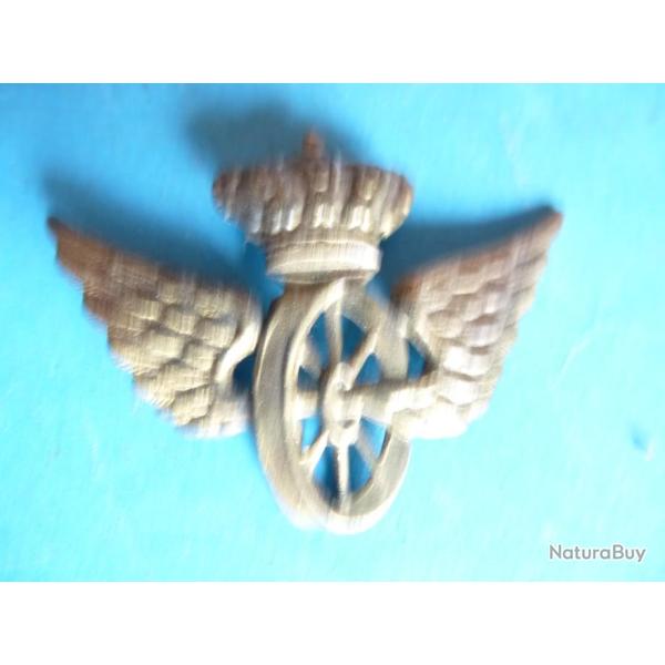 + INSIGNE ANGLAISE WW1 ROUE AVEC AILE MANQUE LES ATTACHES