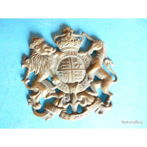 + INSIGNE ANGLAISE WW1 LICORNE ET LION MANQUE LES ATTACHES