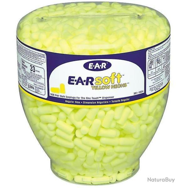 Bonbonne de bouchons 3M E-A-Rsoft Yellow Neon