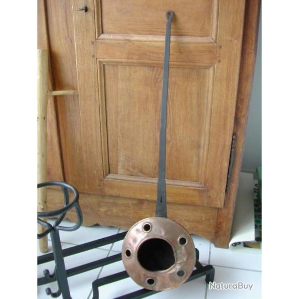 BASSINOIRE 1900 Ancien Chauffe-Lit Cuivre Fer Forg� Vie Domestique D�co Chemin�e