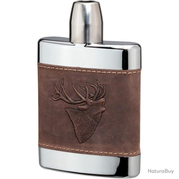 Flasque estampill�e d'un motif animalier (Couleur: marron avec motif cerf, Mod�le: 200ml)