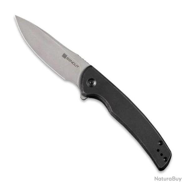 Couteau SENCUT Tynan Gray Manche Acier Lame Acier 10Cr15CoMoV IKBS Framelock Clip SA10A