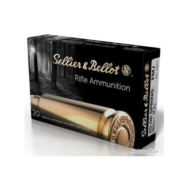 Munitions SELLIER & BELLOT cal.30-06 fmj 180gr 11.7g par 20