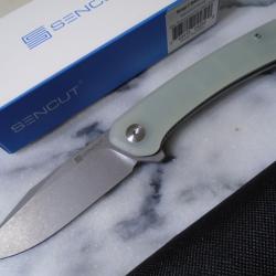 Couteau SENCUT Snap Jade Manche G10 Lame Acier 9Cr18MOB IKBS Linerlock CLip SA05CV1