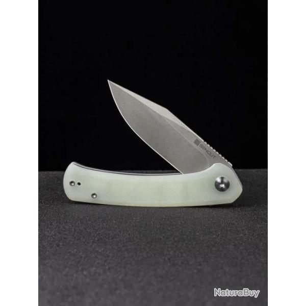 Couteau SENCUT Snap Jade Manche G10 Lame Acier 9Cr18MOB IKBS Linerlock CLip SA05CV1