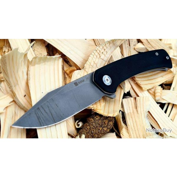 Couteau SENCUT Snap Black Manche G10 Lame Acier 9Cr18MOB IKBS Linerlock CLip SA05BV1