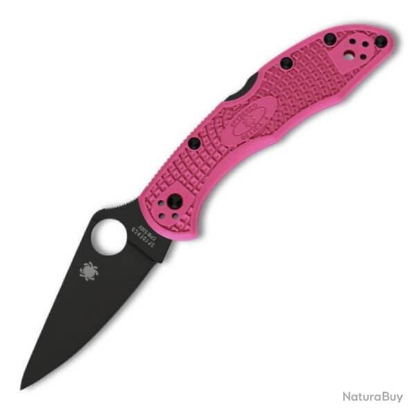 Couteau de poche Spyderco Delica 4 rose