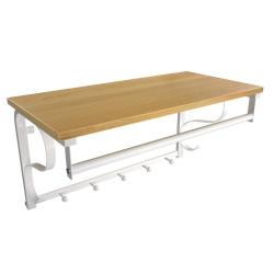 Porte-manteau mural avec étagère de rangement étagère murale avec crochets étagère murale avec trin