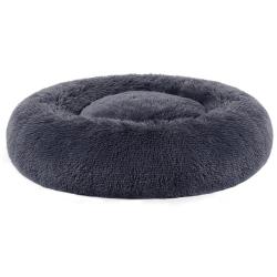 Panier pour chien lit pour chat doux 70 cm gris fonc&eacute; 12_0001208
