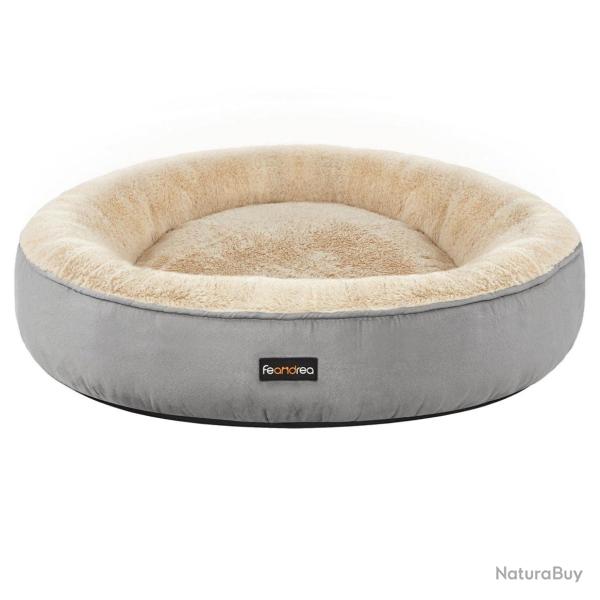 Panier pour chien rond lit chat donuts diam�tre 70 cm gris clair 12_0001213