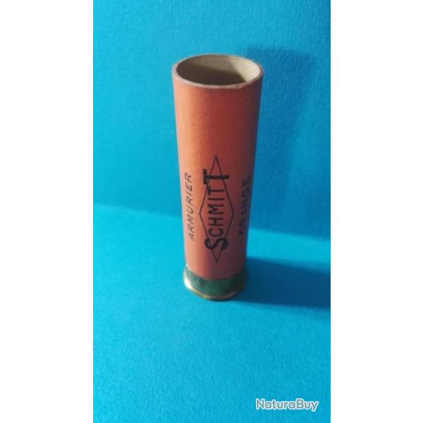 DOUILLE ANCIENNE ARMURERIE"SCHMITT  a ORANGE" EN CARTON   CAL.16.