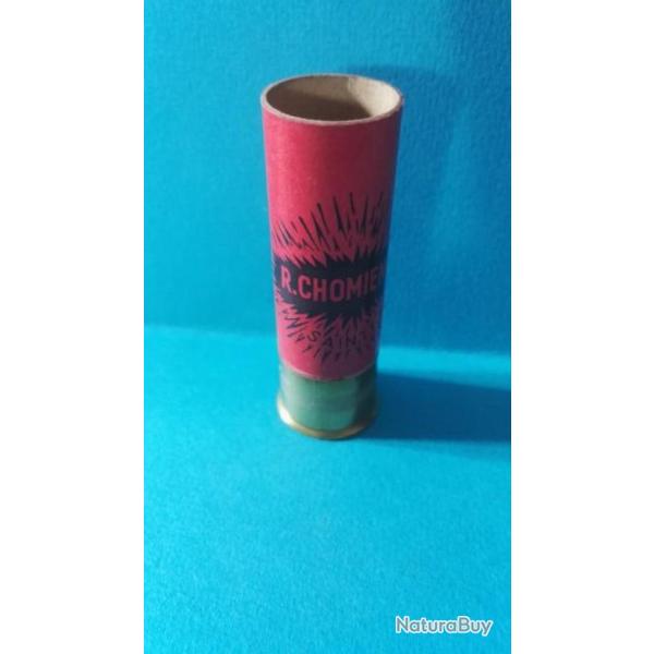 DOUILLE ANCIENNE ARMURERIE"CHOMIENNE A SAINTES " EN CARTON   CAL.12 JAMAIS CHARGEE