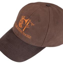 Casquette Eddy marron broderie orange CLUB INTERCHASSE