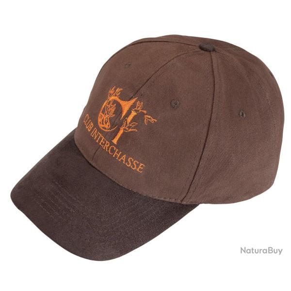 Casquette Eddy marron broderie orange CLUB INTERCHASSE
