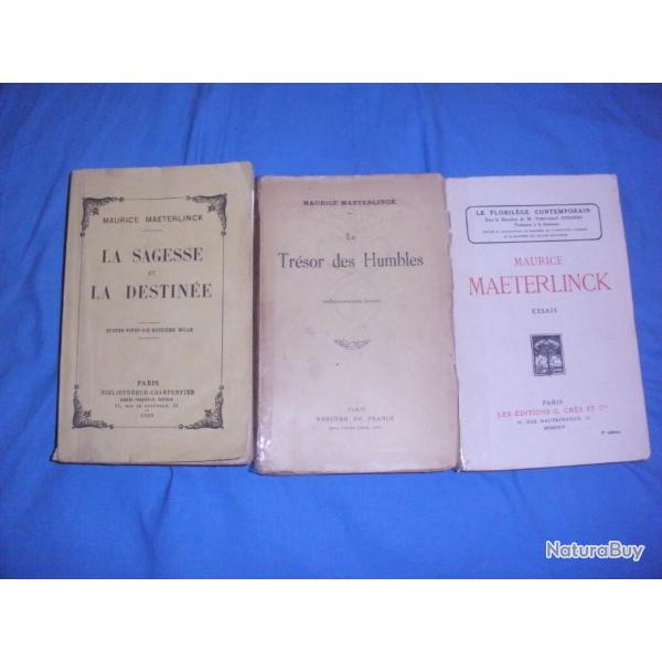 3 ouvrages de MAURICE MAETERLINCK
