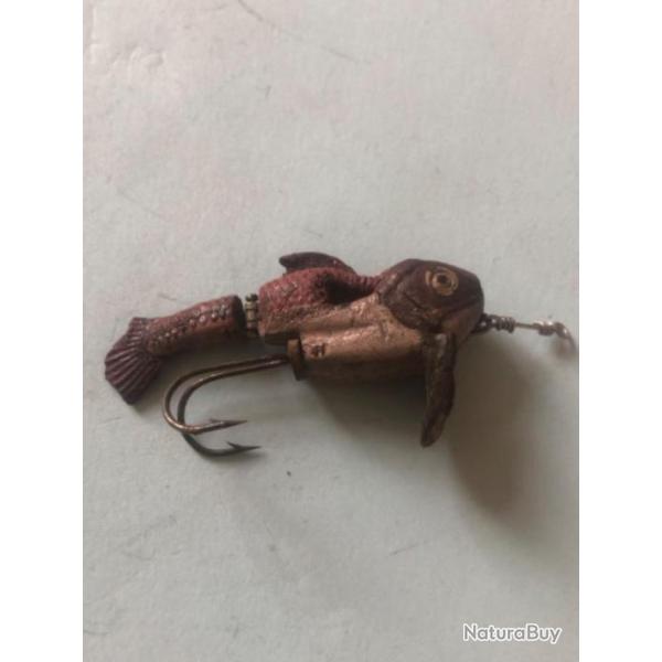 1 leurre ancien poisson articul� 4 cm p�che carnassier occasion collection