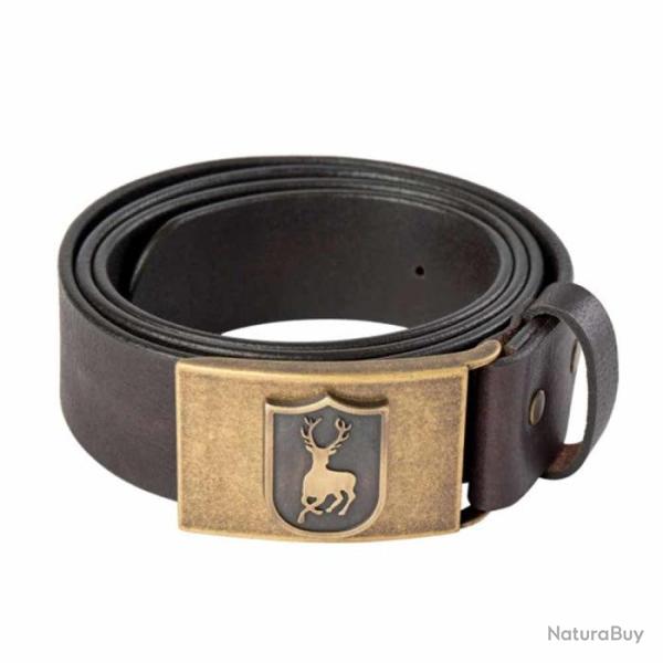 Ceinture en cuir DeerHunter avec boucle cerf - Marron fonc�
