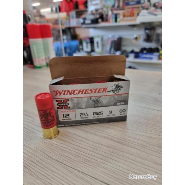 lot 5 boites Buckshot cal 12 winchester 9 pellets