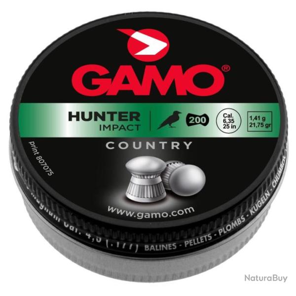 10 Boites de 200 Plombs Gamo Hunter Impact 6.35mm