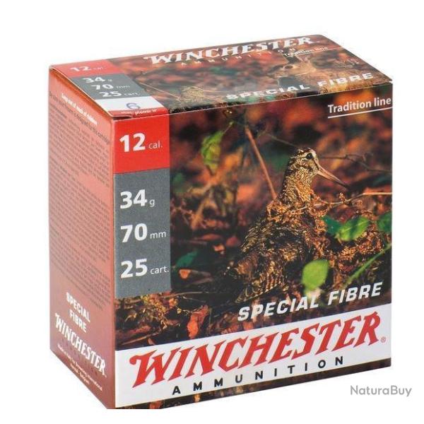 Cartouches Winchester special fibre cal.12 70mm 34g par 25