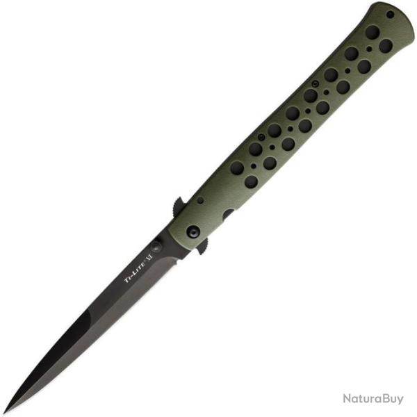 Couteau Cold Steel Ti-Lite 6 OD Green Lame Acier AUS-8 Manche Zytel Linerlock CS26SXPODBK