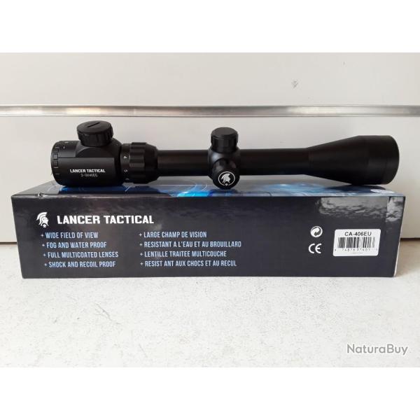 LUNETTE LANCER TACTICAL 3-9X40 RETICULE LUMINEUX   :ROUGE/VERT   AVEC COLLIERS DE 11MM