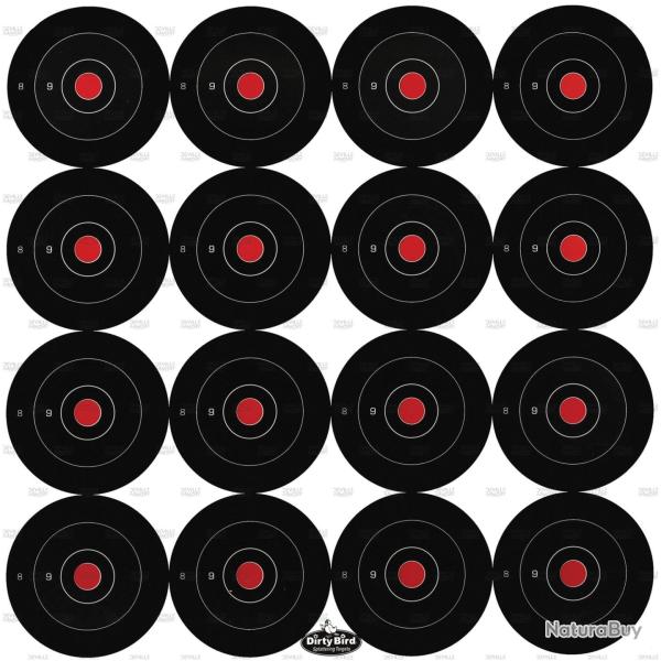 Lot de 172 cibles 3'' ractives Dirty Bird