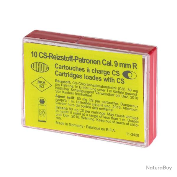 Bo�te de 10 cartouches 9 mm RK � gaz CS