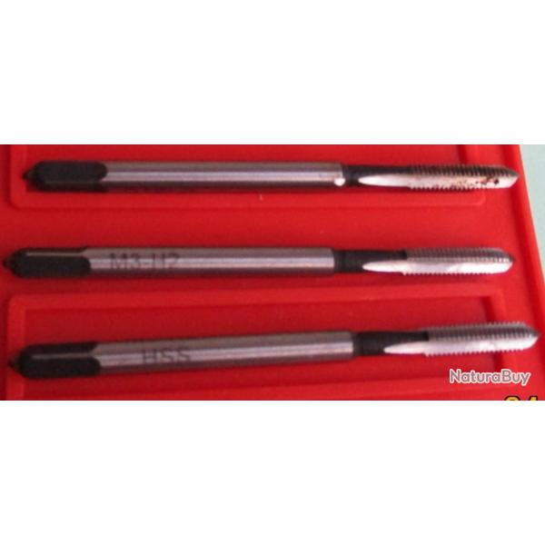 Jeu de 3 tarauds 3 x 0.50