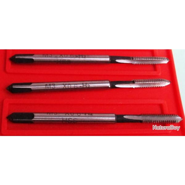 Jeu de 3 tarauds 3 x 0.60