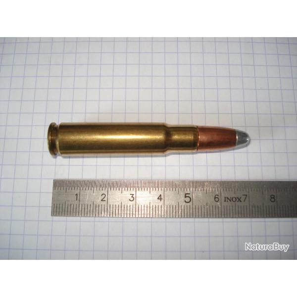 une cartouche de 358 winchester ogive silvertip pour collection