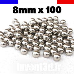 100 billes 8mm Acier - Impact - Exp&eacute;dition France - Id&eacute;al Lance pierre bricolage et autres