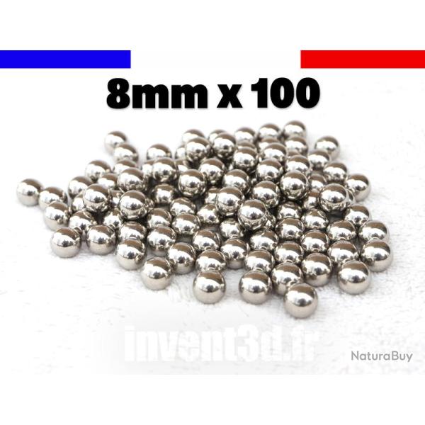 100 billes 8mm Acier - Impact - Exp�dition France - Id�al Lance pierre bricolage et autres